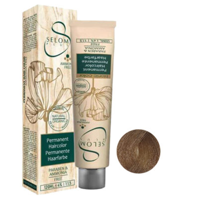 رنگ مو بدون آمونیاک سلوم شماره 003-7 حجم 120 میل رنگ بلوند طبیعی گرم متوسط