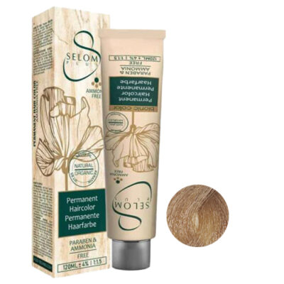 رنگ مو بدون آمونیاک سلوم شماره 003-8 حجم 120 میل رنگ بلوند طبیعی گرم روشن