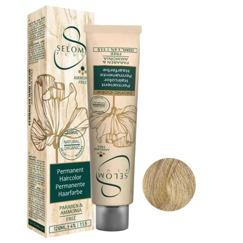 1087 رنگ مو بدون آمونیاک سلوم شماره 3-9 حجم 120 میل رنگ بلوند طلایی خیلی روشن